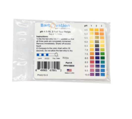 TeraGanix ph Testing Strips 3.0-6.0 / 50 Pack Bartovation Low Range pH Testing Strips