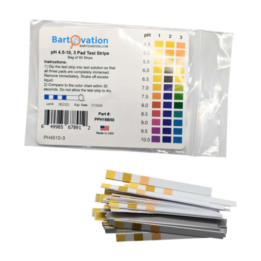 TeraGanix ph Testing Strips pH 4.5-10, 3 Pad Test Strips