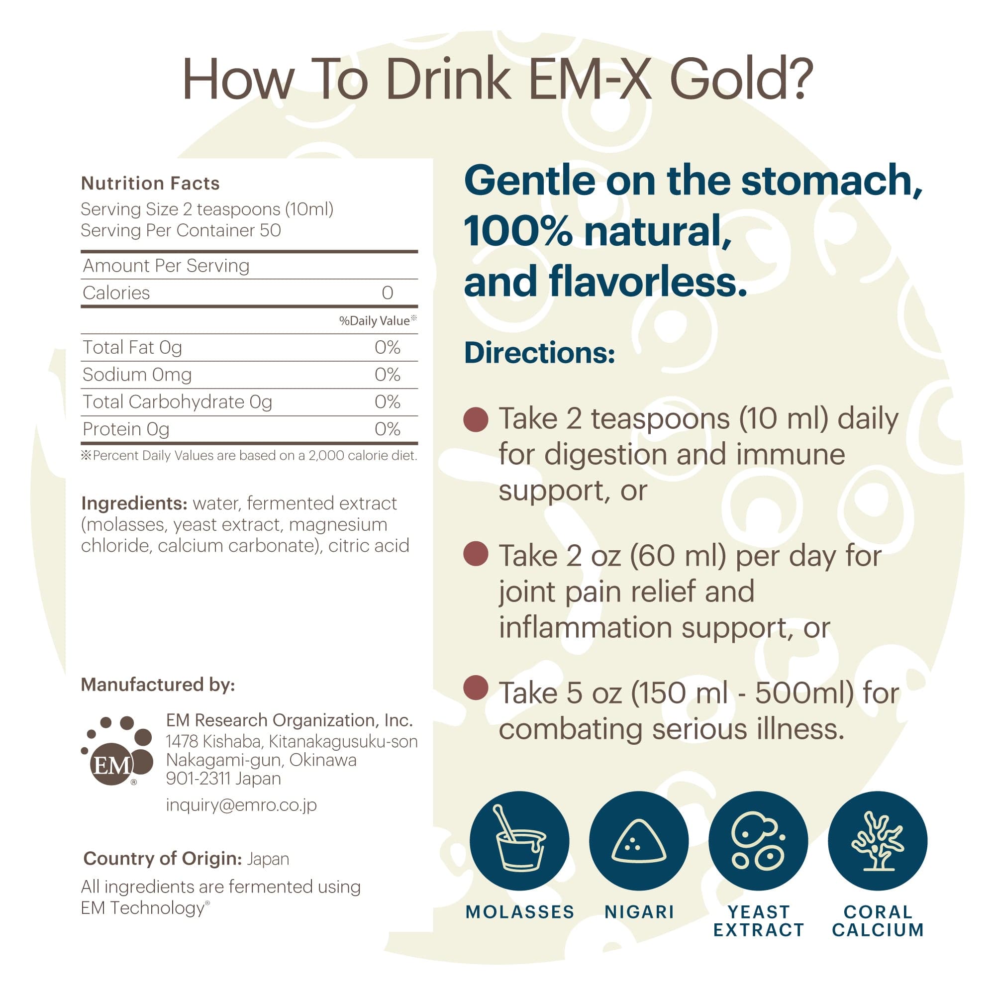 EM-X Gold Prebiotic Gut Health Supplement | TeraGanix