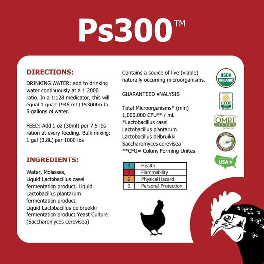 TeraGanix Probiotic Ps300™  Direct-Fed Microbial Probiotic for Poultry